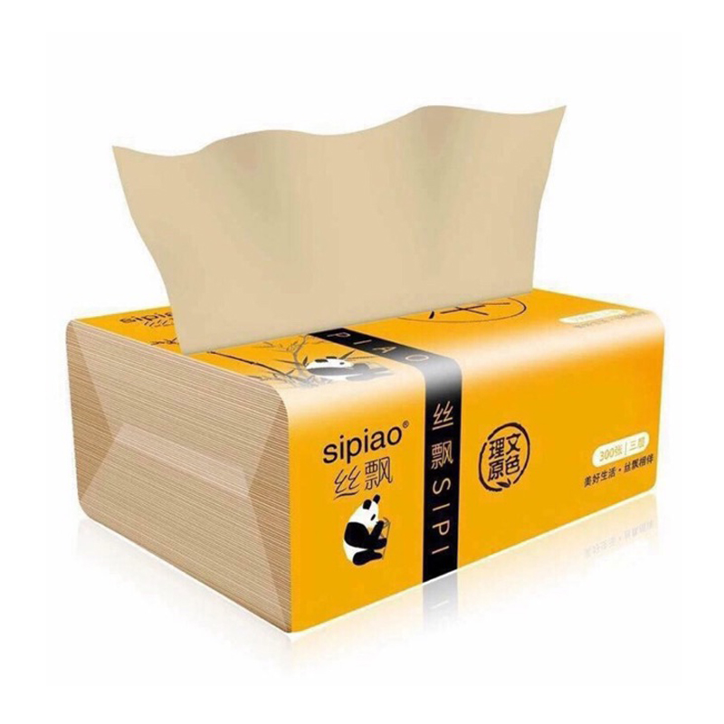 Thùng 30 gói khăn giấy ăn gấu trúc SIPIAO siêu dai siêu mịn