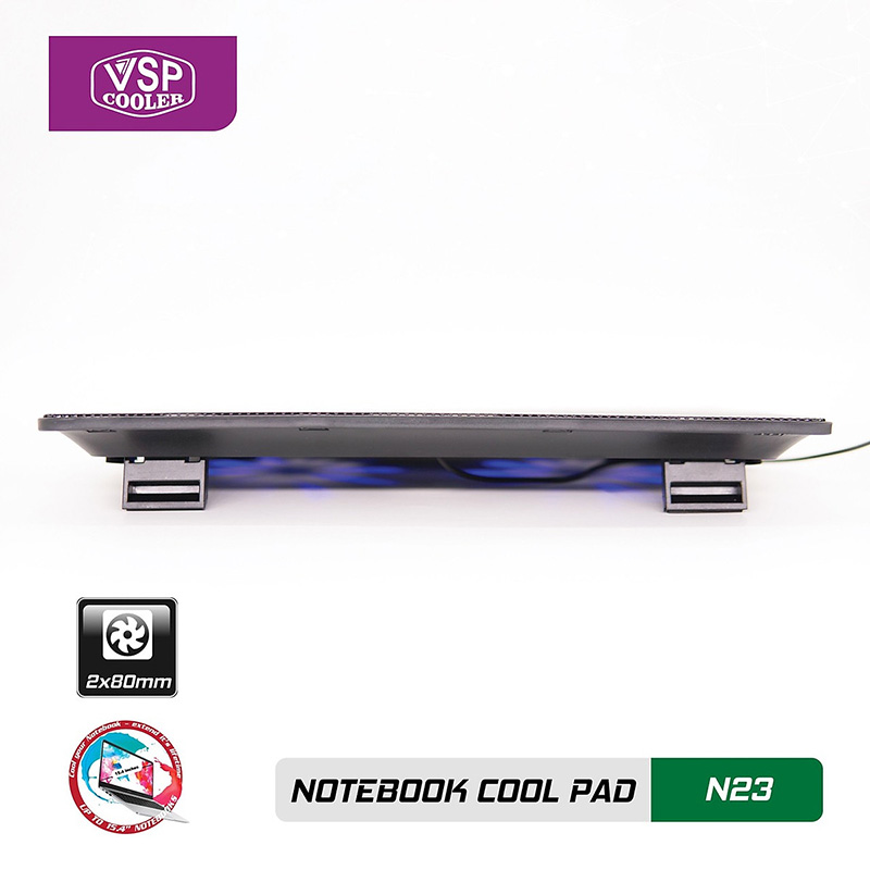 Đế tản nhiệt Laptop Cooler Pad VSP N23 2 quạt
