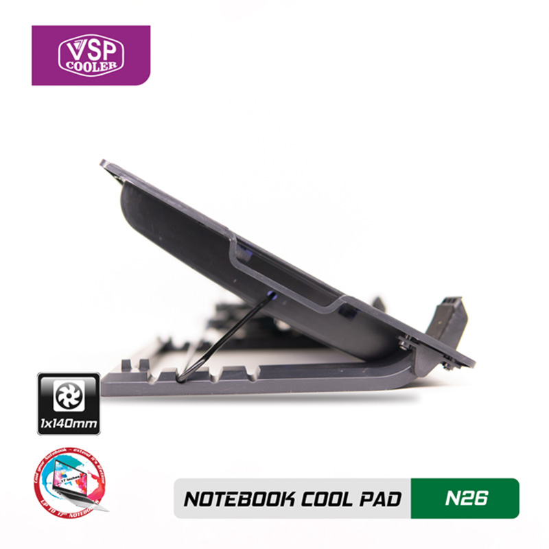Đế tản nhiệt Laptop Cooler Pad VSP N26 1 quạt